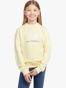 Детский худи с логотипом из французского футера New Balance, Parchment