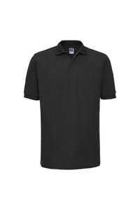 Рубашка поло с короткими рукавами и рифленым воротником и манжетами Russell, черный