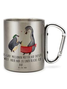 Кружка с пингвином и ребенком с надписью в серебре Mr. & Mrs. Panda