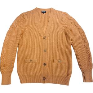 CHANEL Премиальная коллекция 21A ручной работы кашемировый свитер Women's Yellow