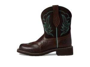 Сапоги женские Ariat Fatbaby Heritage Dapper ковбойские с узором, коричневый/зеленый