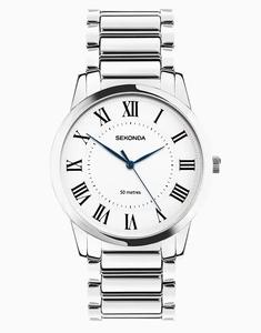 Часы Sekonda Beaumont 40 мм круглые серебряные из серебра