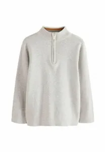 Джемпер с застежкой-молнией на воротнике, стандартного кроя. Next, Grey
