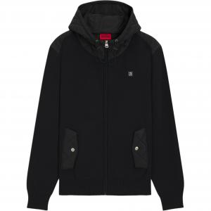HUGO BOSS Худи с простежкой и карманами, Black