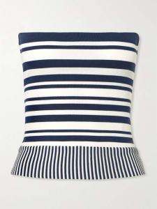 Топ Citara без бретелек в полоску из хлопковой смеси Faithfull, синий