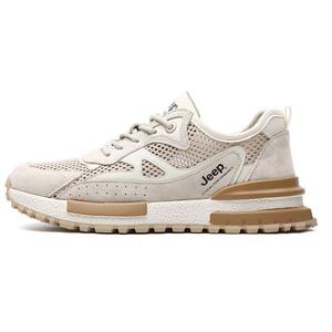 Антискользящие износостойкие мужские повседневные туфли Jeep низкие, песочные