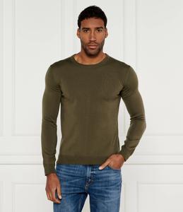 Свитер из шерсти HUGO San Cedric-M1 Regular Fit, зеленый