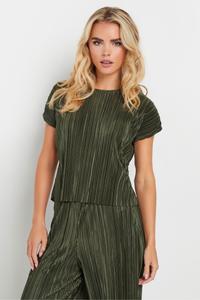 Плиссированный топ Pixiegirl Petite, зеленый