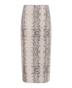 Серая юбка-карандаш с принтом под змеиную кожу Soaked In Luxury, серый