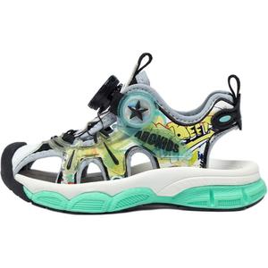 Детские сандалии с низким верхом, дышащие, противоскользящие, с защитой от ударов ABC KIDS, зеленый