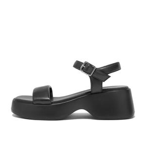 Сандалии на ремешках 5 см Женские Экрю Черный BELLE