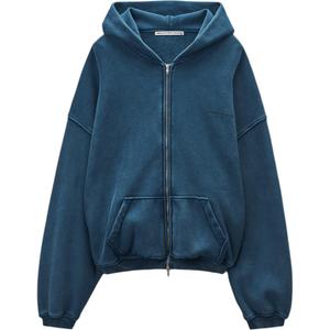 Толстовка с логотипом на молнии Alexander Wang, синий