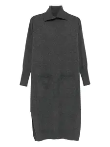 Вязаное платье с карманами Lorena Antoniazzi, серый