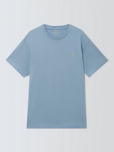 Polo Big & Tall хлопковая футболка Regular Fit с коротким рукавом и простым логотипом Ralph Lauren, Channel Blue