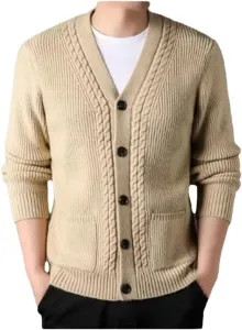 Мужской кардиган с v-образным вырезом