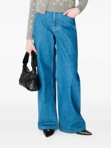 Джинсы клеш Moon Laser Marine Serre, синий