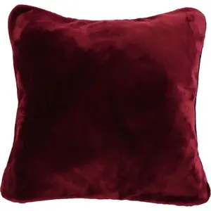 Подушка Premium Cashmere-Feeling Kissen 50x50 см, подходит к пледу Premium Cashmere-Feeling, чехол и наполнитель Gözze, Bordeaux + unifarben