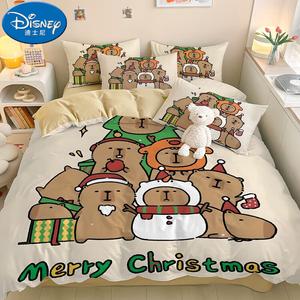 Disney Комплект постельного белья 1,5 спальный, 4 предмета, простыня, пододеяльник 200x230 см, 2 наволочки 48x74 см, цвет Capibala S195J