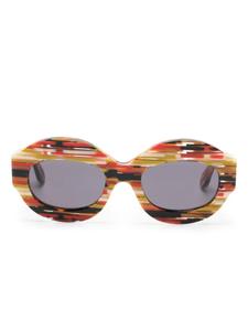 Marni Eyewear солнцезащитные очки Spacey Stripey, красный