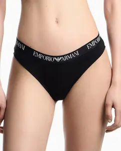 Набор из двух базовых хлопковых трусиков «Essential Cotton» Armani, черный