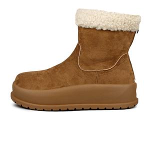 Теплые, износостойкие, нескользящие, короткие зимние ботинки для женщин N6N8, Chestnut