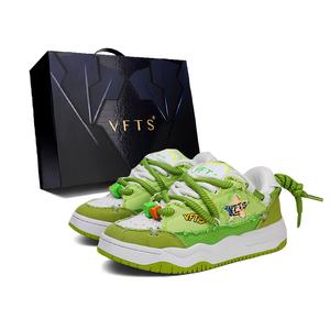 VFTS Скользостойкие амортизирующие износостойкие лоу-топ скейтборд кроссовки унисекс зеленые, цвет Green