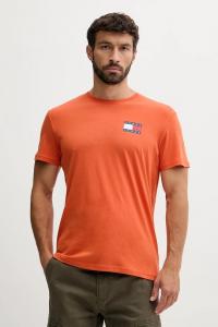Хлопковая футболка Tommy Jeans, оранжевый