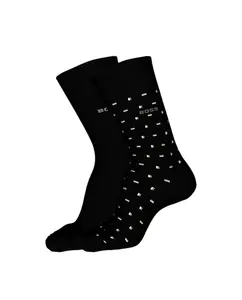 Набор из двух мужских носков, черного цвета, универсальный размер Boss