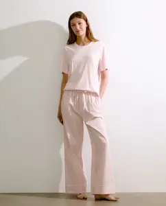 Женская пижама с коротким рукавом и полосатыми брюками Énfasis, розовый