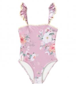 Купальник Everley с цветочным принтом Zimmermann Kids, Pink Watercolour Floral