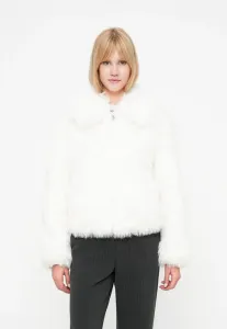 Короткая зимняя куртка на молнии спереди Abercrombie & Fitch, Off-White