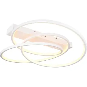 Светильник TRIO Leuchten LED потолочный DARVIN, LED-панель 34 Вт, 4500 Лм, с регулировкой яркости и цветовой температуры LED-панель 1 шт., CCT 2300/3000/4000K, теплый - холодный белый, потолочный светильник для офиса и гостиной Trio Leuchten, Weiß matt