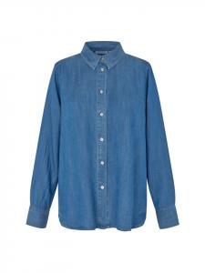 MASAI Деловая рубашка с длинными рукавами MaIshana из выстиранного денима