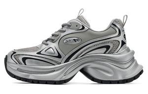 GG-CC Серебряные сетчатые спортивные кроссовки GG CC Casual с амортизацией, противоскользящей и износостойкой подошвой, облегченные на платформе, цвет Silver Mesh