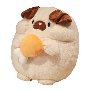 MLING Милый и очаровательный плюшевый медвежонок-щенок с куриной лапкой белый плюшевая кукла высота 36см/45см