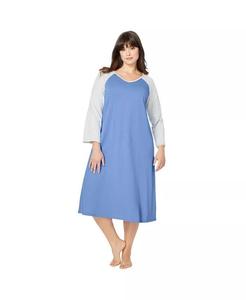 Бейсбольная ночная рубашка больших размеров Dreams & Co., синий