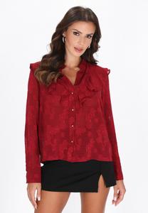 Блуза faina Button-down blouse, Burgundy/Red