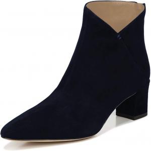 Женские ботильоны FOWT с высокой удобной подошвой, средней толстой шпилькой, заостренным носком, на молнии сзади, для осени и зимы, короткие ботинки под платье, размер 4-15 M US, Dark Blue