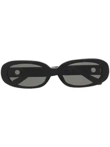 Солнцезащитные очки Cara в овальной оправе Linda Farrow, черный