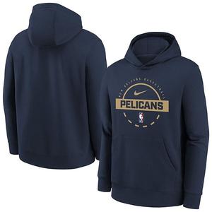 Толстовка с капюшоном Youth navy New Orleans Pelicans 2025/26 club fleece Nike