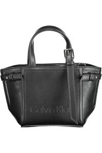 Женская сумка Calvin Klein из экокожи с декоративным ремешком, черный