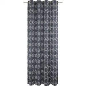 Занавес Romantic Puligny с люверсами, 1 шт., из 100% органического хлопка Adam, темно-синий