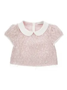 Топ с воротником Monnalisa, розовый