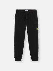 Облегающие спортивные брюки с эластичным поясом Stone Island 6200010 ORGANIC COTTON FLEECE, черный