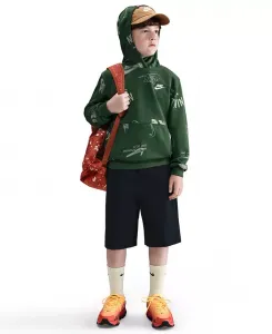 Спортивный худи Big Kids Club из френч терри Nike, зеленый