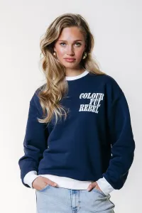Толстовка со спущенными плечами Colourful Rebel, Navy
