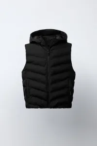 Сверхлегкий водоотталкивающий жилет с капюшоном Zara, черный