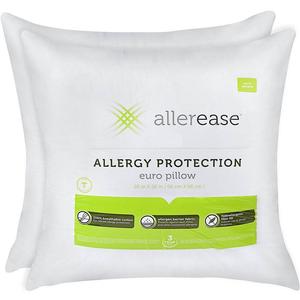 Allerease, 2 шт. европодушки для защиты от аллергии AllerEase, белый