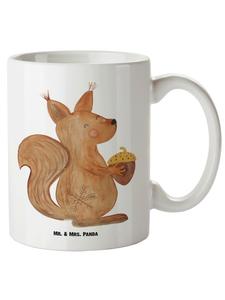Рождественская кружка XL Белка без слов, белая Mr. & Mrs. Panda