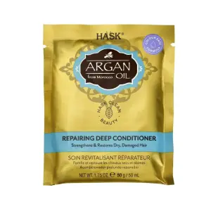 Масло для волос argan oil acondicionador reparador con aceite de argán Hask, объем 50 мл